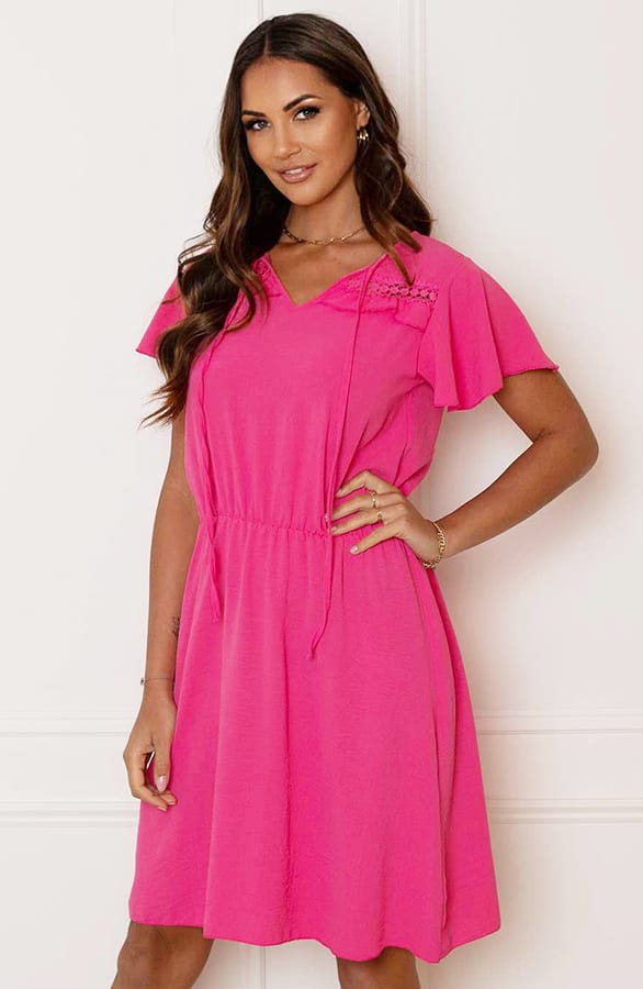 Detailed Strik Jurk Kensi Fuchsia – shoparchief — foto 2
