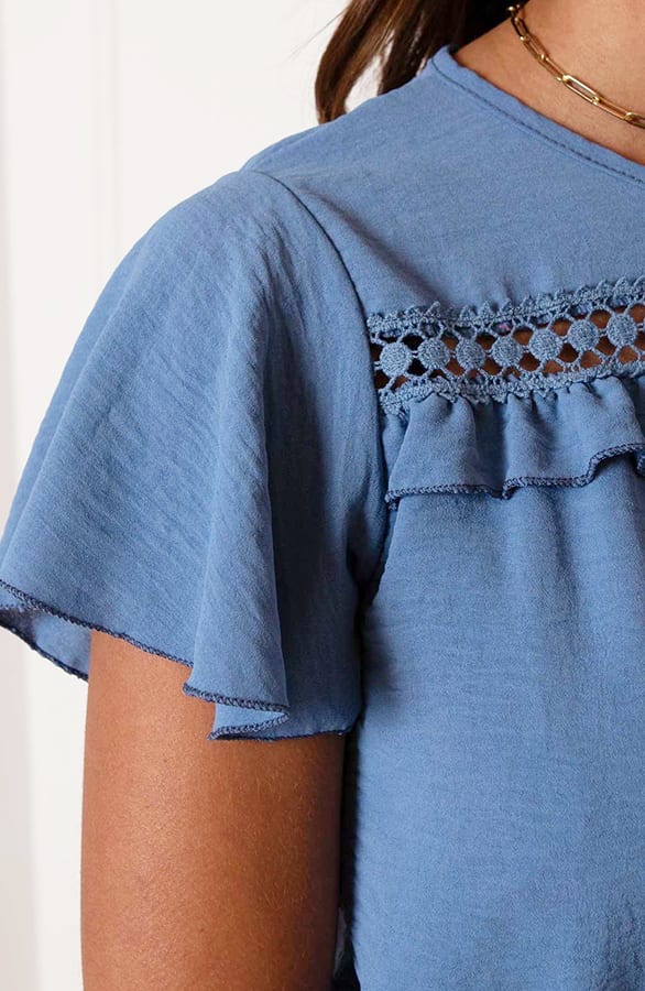 Detailed Strik Jurk Kensi Jeansblauw – shoparchief — foto 7