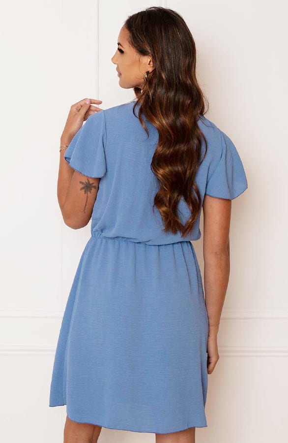 Detailed Strik Jurk Kensi Jeansblauw – shoparchief — foto 6