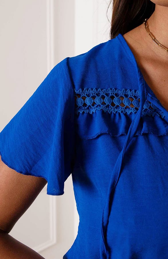 Detailed Strik Jurk Kensi Kobalt – shoparchief — foto 11