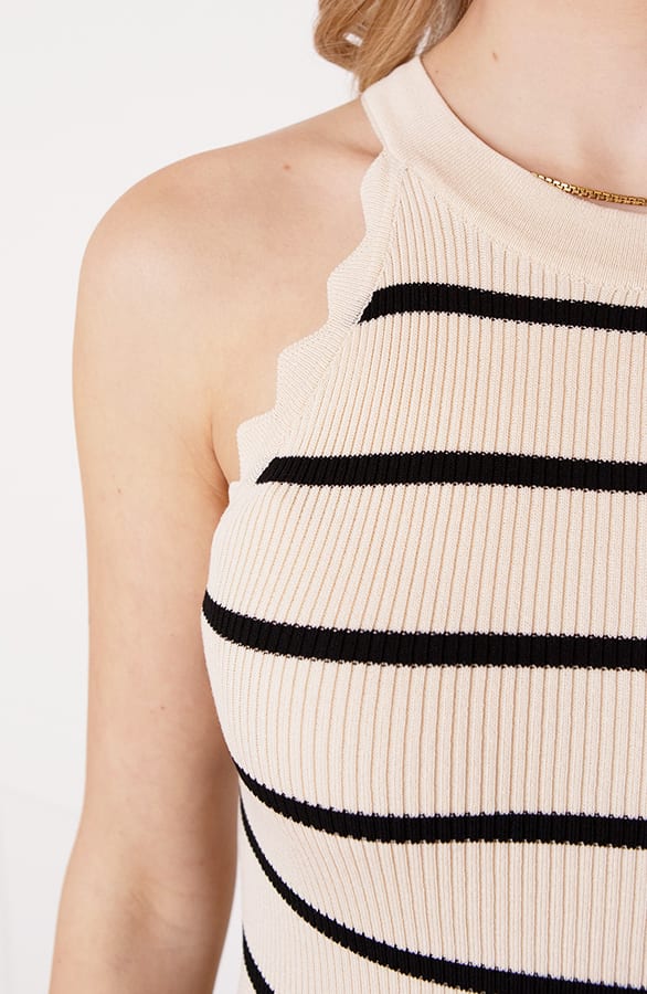 Gestreepte Midi Dress Eline Ecru – shoparchief — foto 5