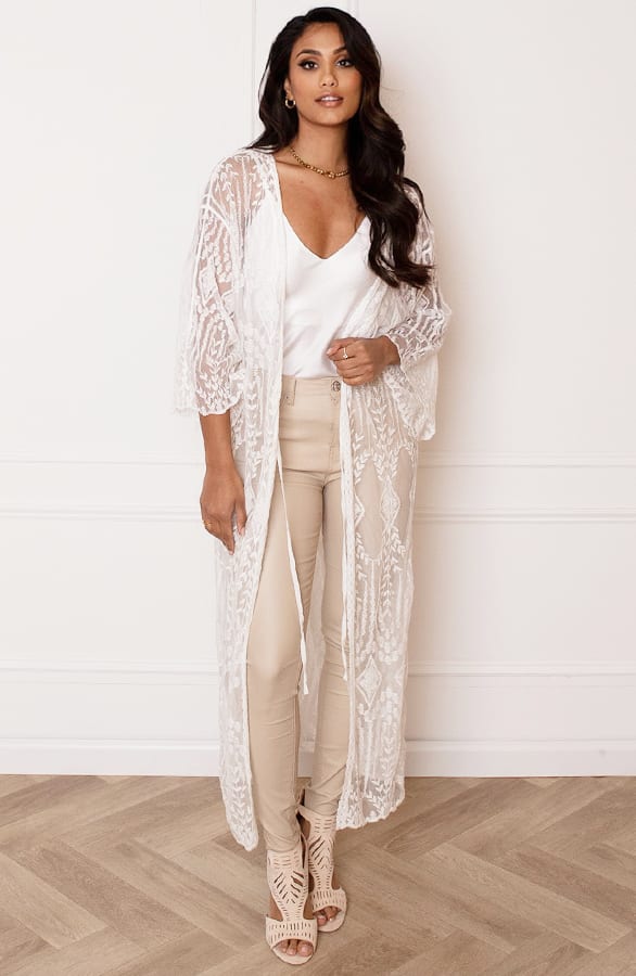 Ibiza Kimono Leaves Vajen Ecru – shoparchief — foto 2