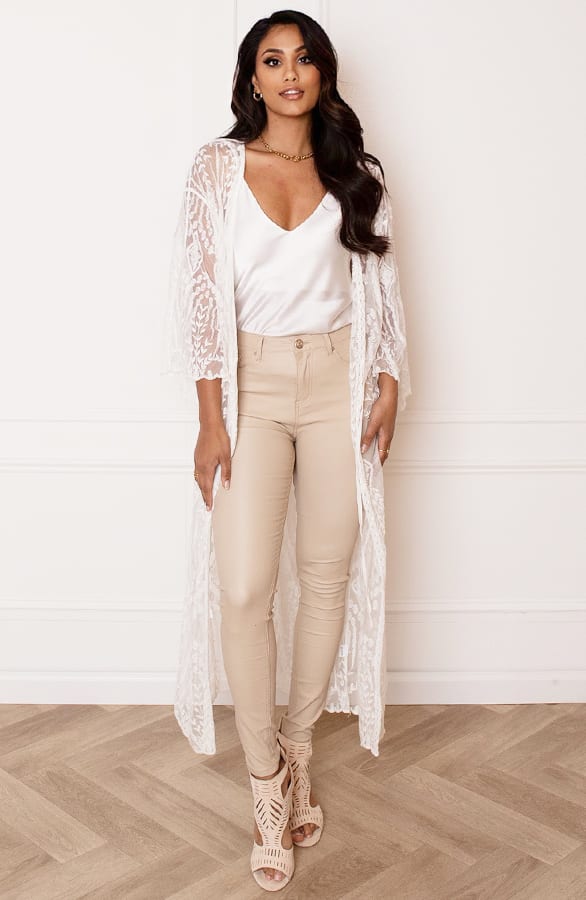Ibiza Kimono Leaves Vajen Ecru – shoparchief — foto 3