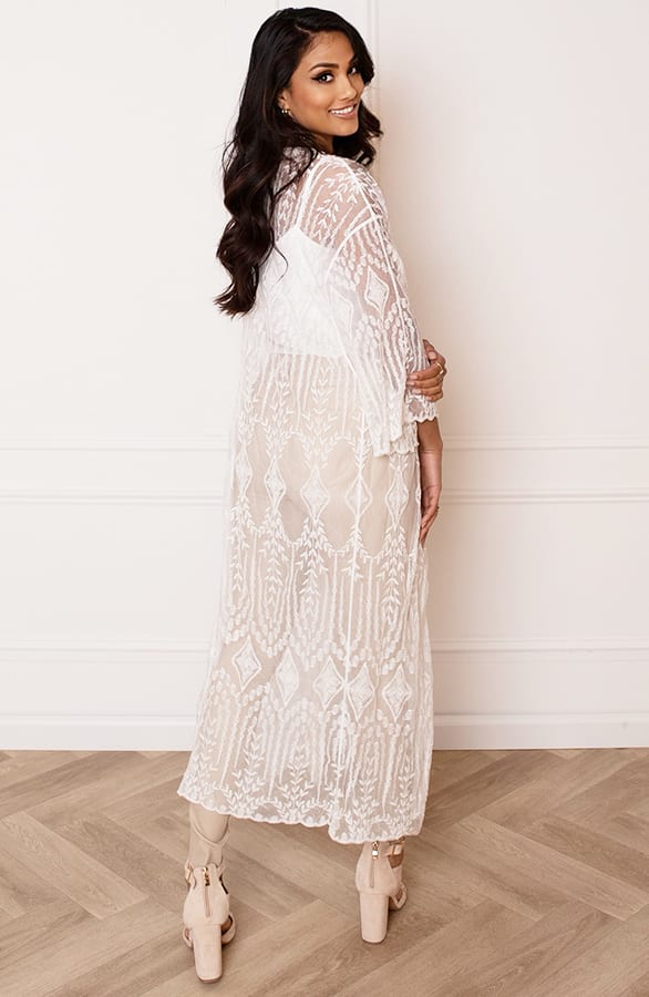 Ibiza Kimono Leaves Vajen Ecru – shoparchief — foto 6