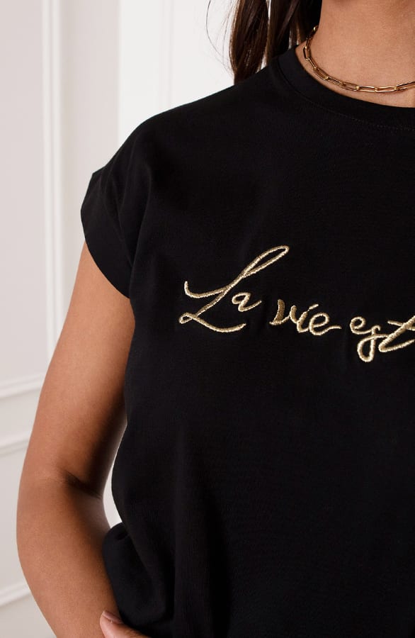 It-Shirt French Juna Zwart – shirts & tops — foto 11
