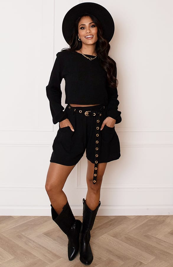 Katoenen Shorts Mirthe Zwart – shoparchief — foto 9