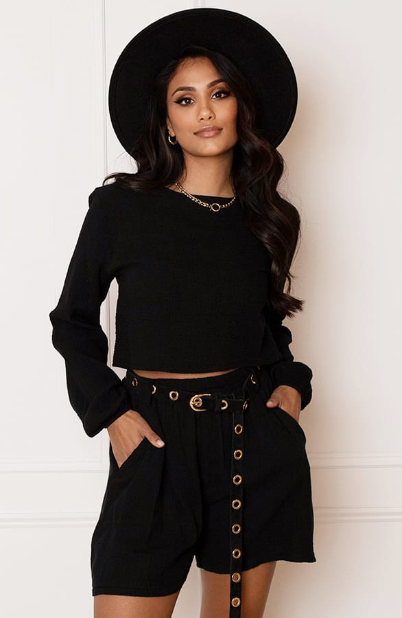 Katoenen Shorts Mirthe Zwart – shoparchief — foto 2