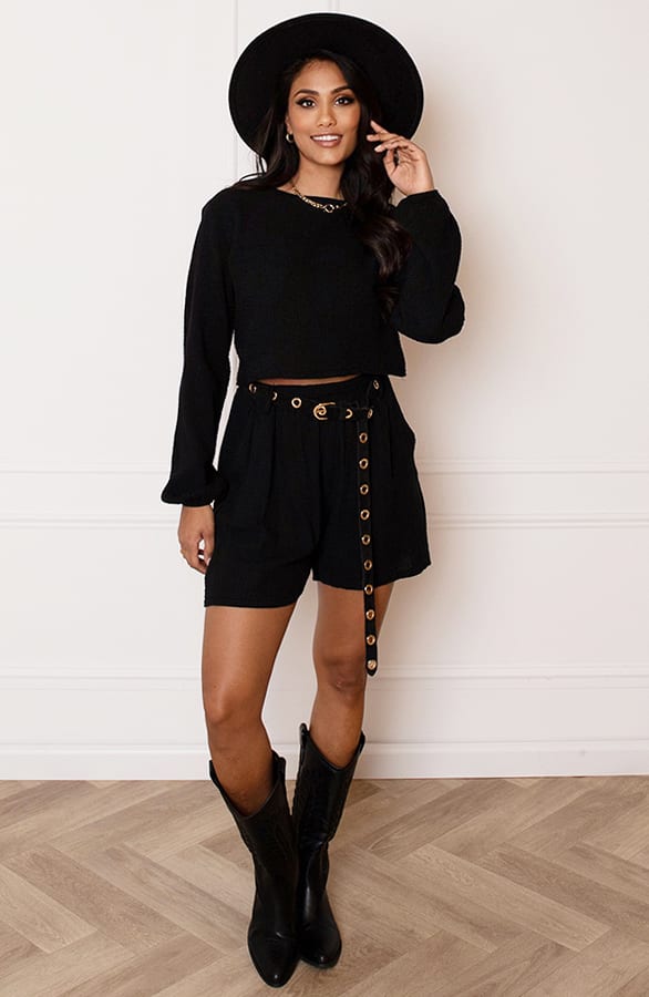 Katoenen Shorts Mirthe Zwart – shoparchief — foto 10
