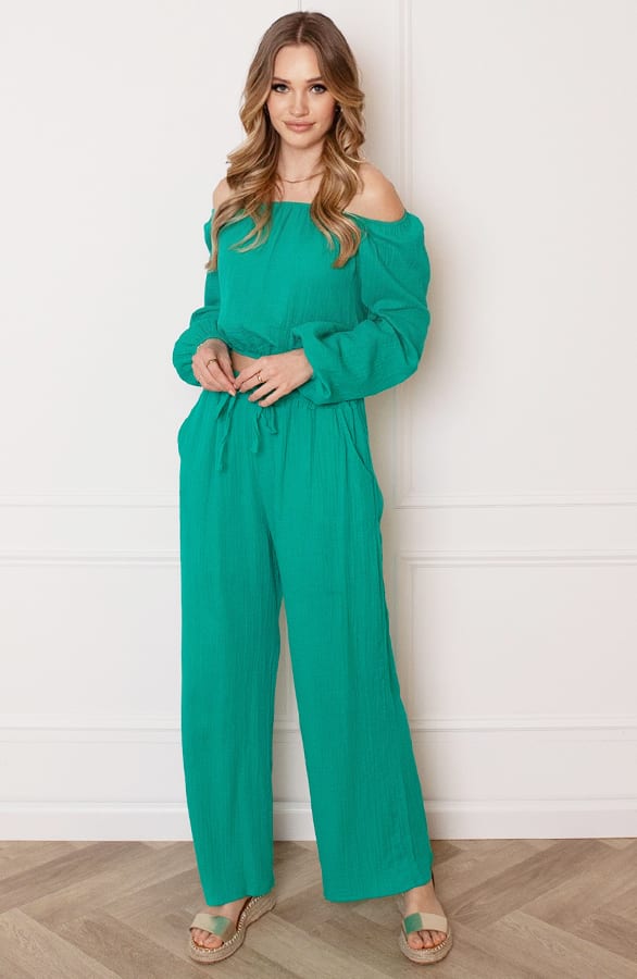 Katoenen Off Shoulder Top Stella Green – shoparchief — foto 5