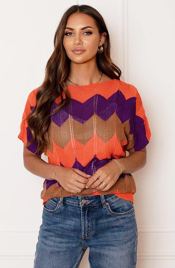 Knitted Top Lorena Paars Oranje – shoparchief — foto 2