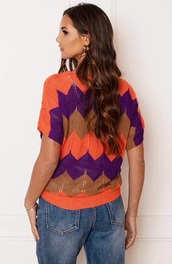 Knitted Top Lorena Paars Oranje – shoparchief — foto 4