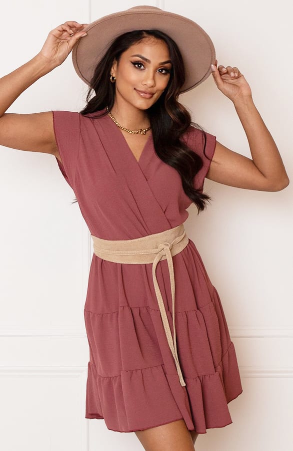 Laagjes Jurk Lexy Dust Roze – shoparchief — foto 5