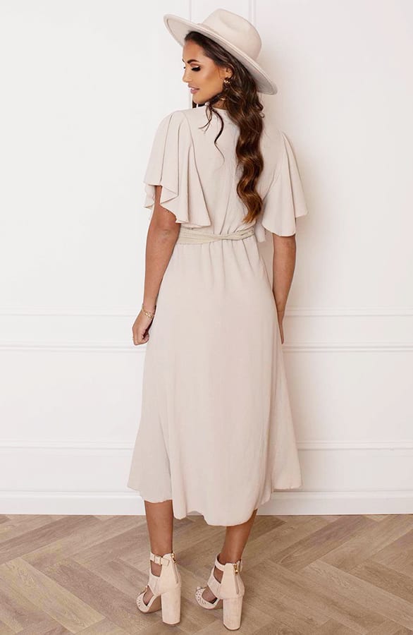 Midi Jurk Nikkie Beige – shoparchief — foto 9