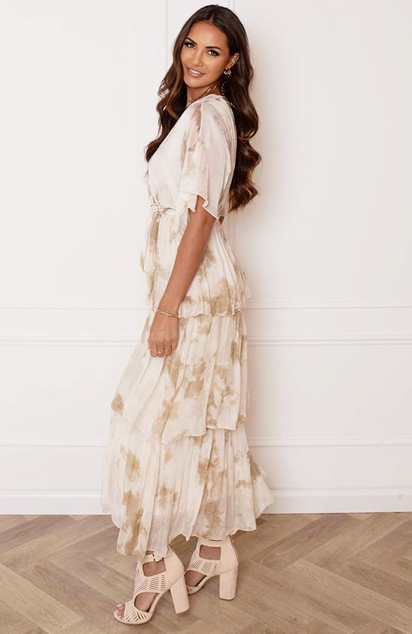 Maxi Laagjes Jurk Maja Beige – shoparchief — foto 5