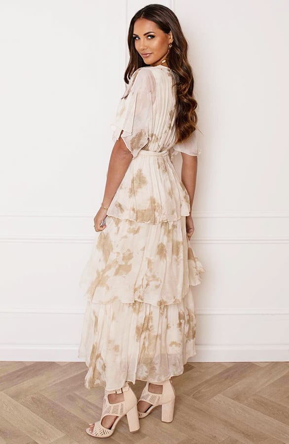 Maxi Laagjes Jurk Maja Beige – shoparchief — foto 6