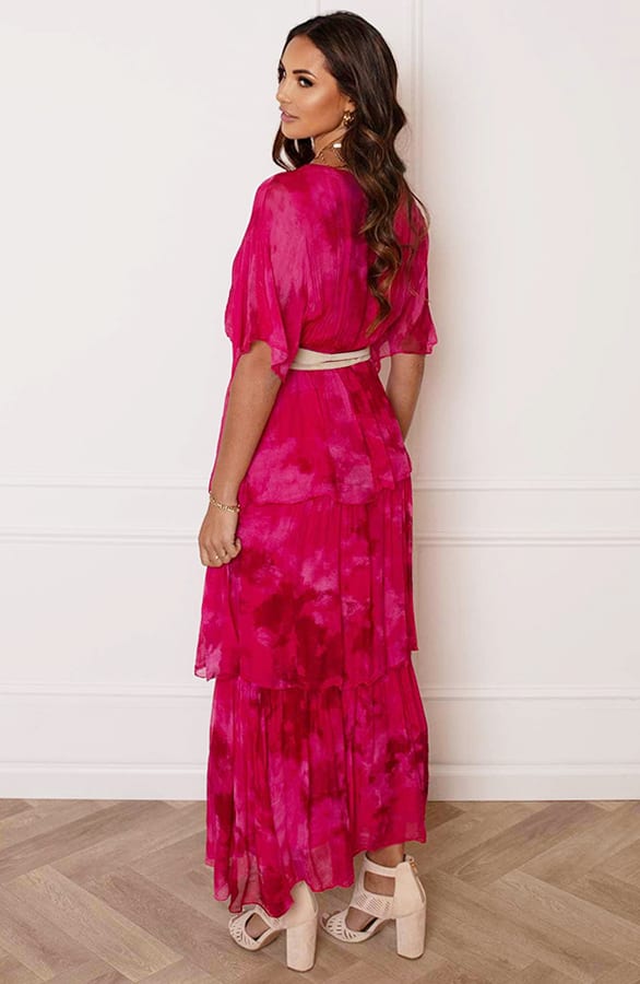 Maxi Laagjes Jurk Maja Fuchsia – shoparchief — foto 4