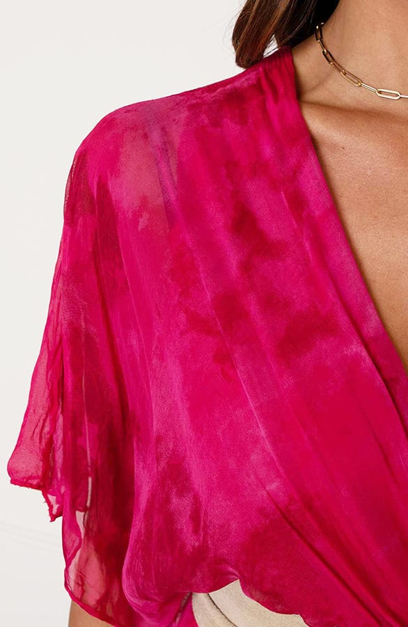 Maxi Laagjes Jurk Maja Fuchsia – shoparchief — foto 5