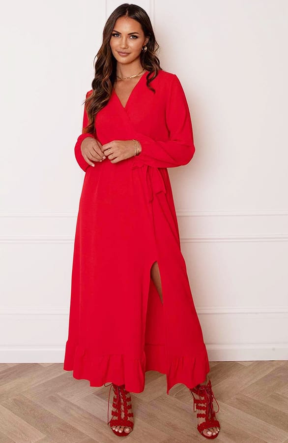 Maxi Strik Jurk Elize Rood – shoparchief — foto 2