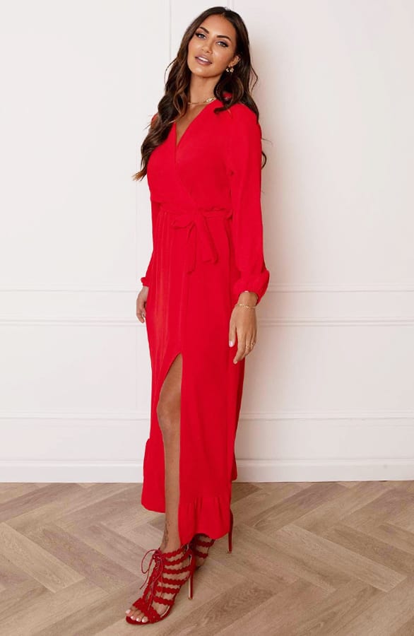 Maxi Strik Jurk Elize Rood – shoparchief — foto 4