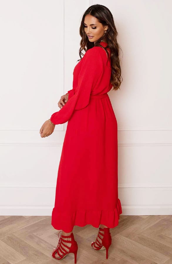 Maxi Strik Jurk Elize Rood – shoparchief — foto 6