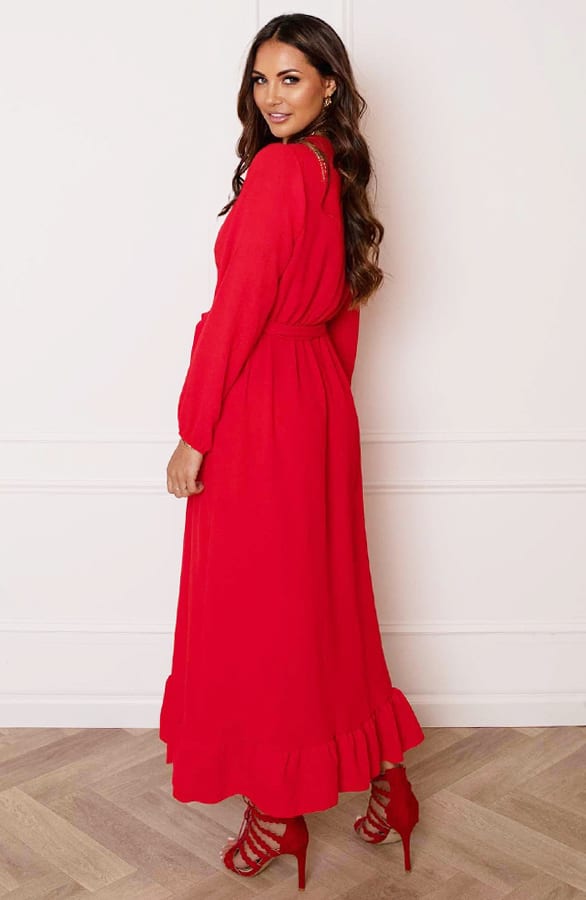 Maxi Strik Jurk Elize Rood – shoparchief — foto 5