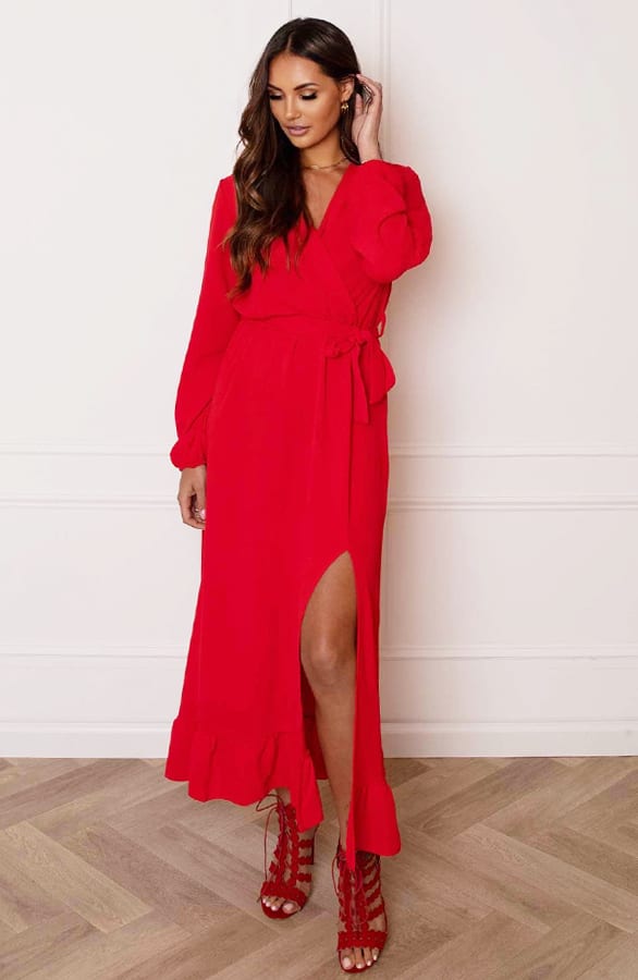Maxi Strik Jurk Elize Rood – shoparchief — foto 3