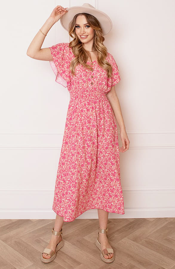 Midi Bloemenprint Jurk Alicia Roze – shoparchief — foto 7