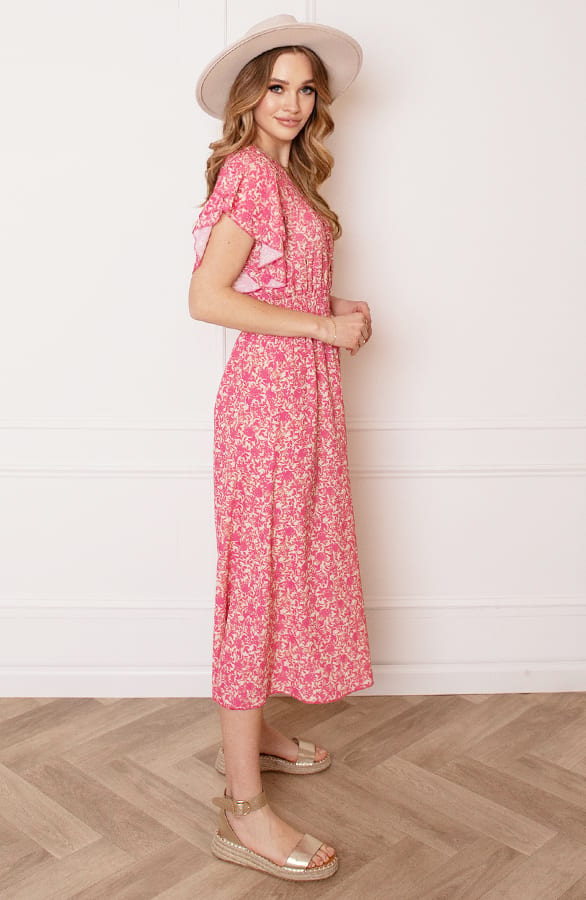 Midi Bloemenprint Jurk Alicia Roze – shoparchief — foto 8