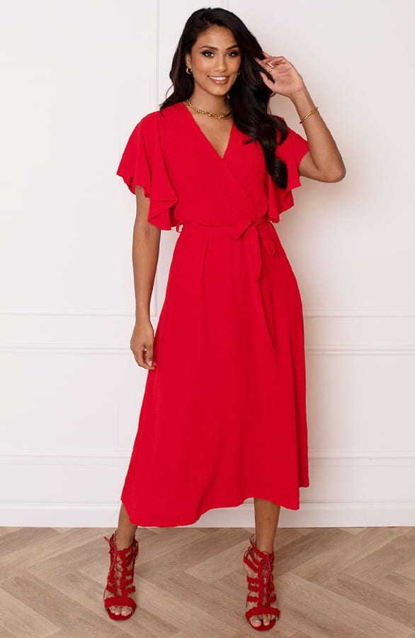 Midi Jurk Nikkie Rood – shoparchief — foto 2