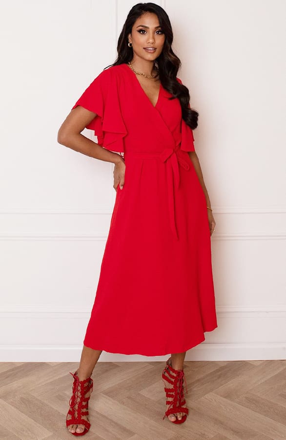Midi Jurk Nikkie Rood – shoparchief — foto 3