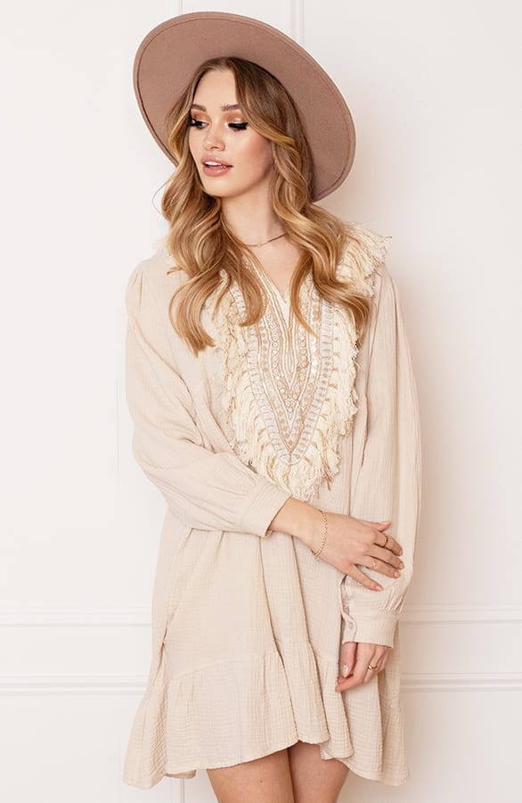Mousseline Tuniek Sterre Beige – shoparchief — foto 3