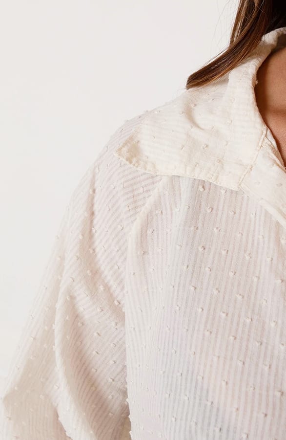 Oversized Detail Blouse Tirza Creme – shoparchief — foto 6