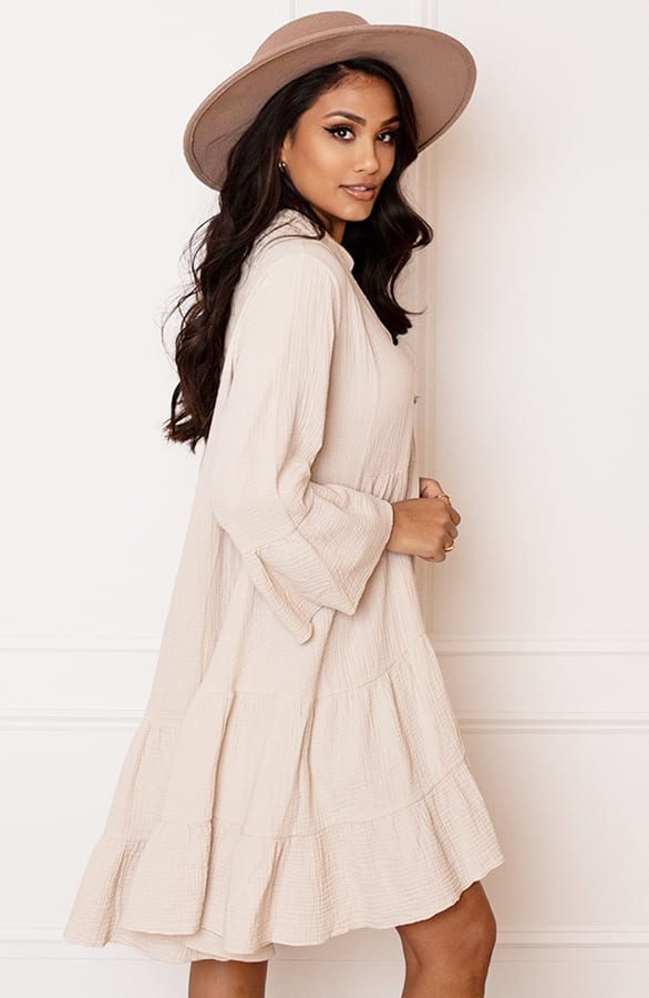 Oversized Katoenen Tuniek Dewi Beige – shoparchief — foto 11