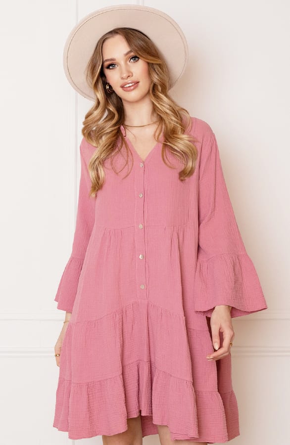 Oversized Katoenen Tuniek Dewi Dust Roze – shoparchief — foto 3
