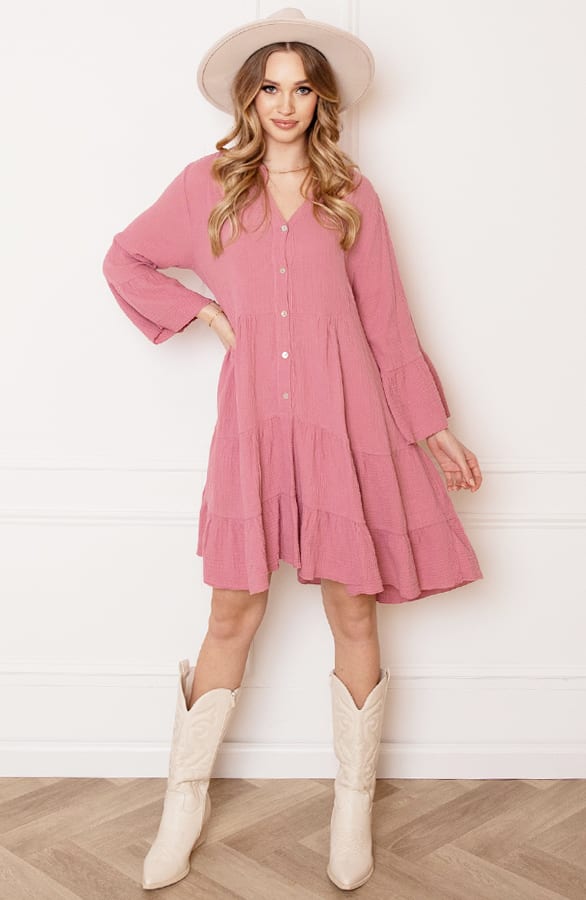 Oversized Katoenen Tuniek Dewi Dust Roze – shoparchief — foto 5
