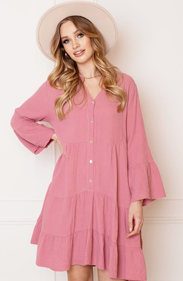 Oversized Katoenen Tuniek Dewi Dust Roze – shoparchief — foto 2