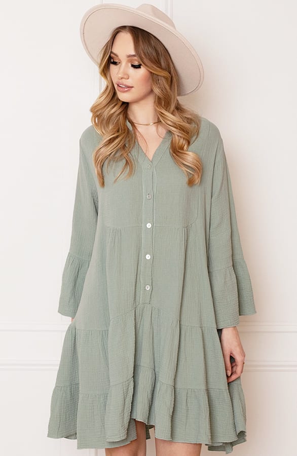 Oversized Katoenen Tuniek Dewi Mint – shoparchief — foto 2