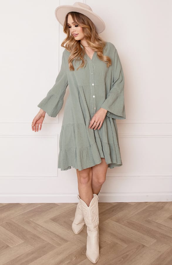 Oversized Katoenen Tuniek Dewi Mint – shoparchief — foto 7
