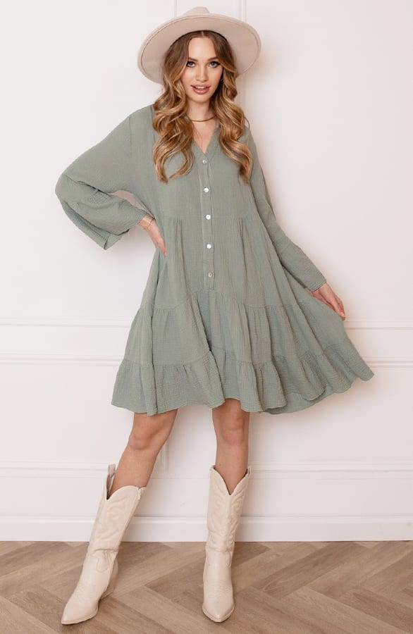 Oversized Katoenen Tuniek Dewi Mint – shoparchief — foto 4