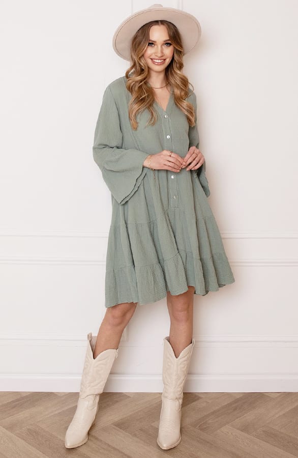 Oversized Katoenen Tuniek Dewi Mint – shoparchief — foto 6