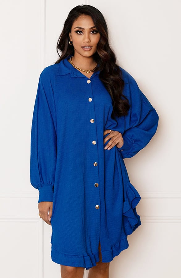 Oversized Ruches Tuniek Yasmin Kobalt – shoparchief
