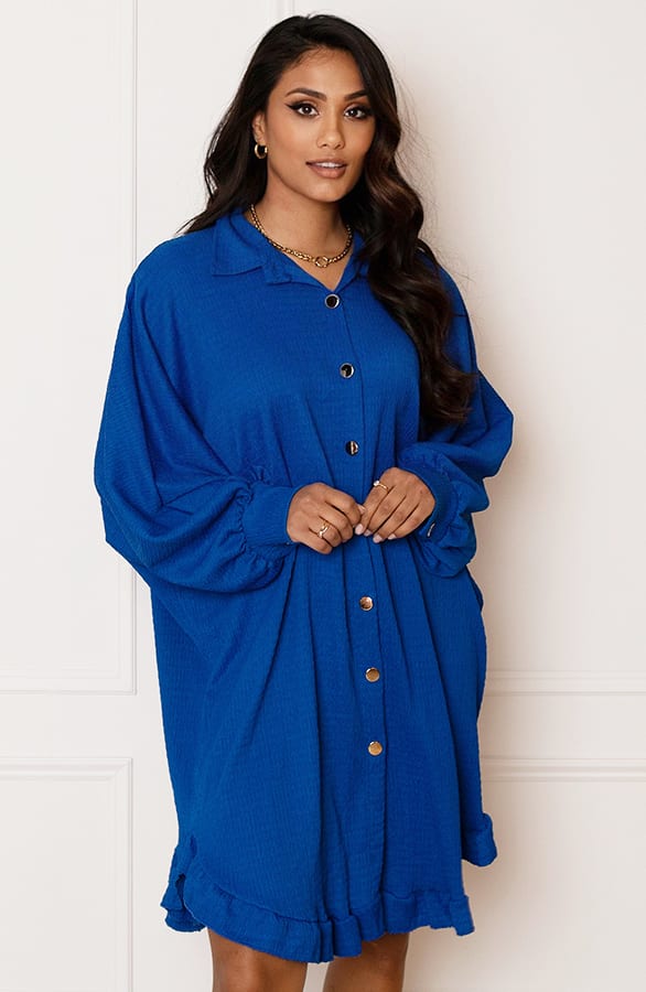 Oversized Ruches Tuniek Yasmin Kobalt – shoparchief — foto 2