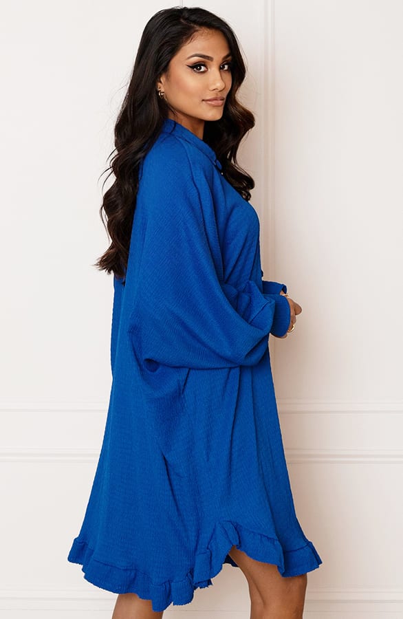 Oversized Ruches Tuniek Yasmin Kobalt – shoparchief — foto 4