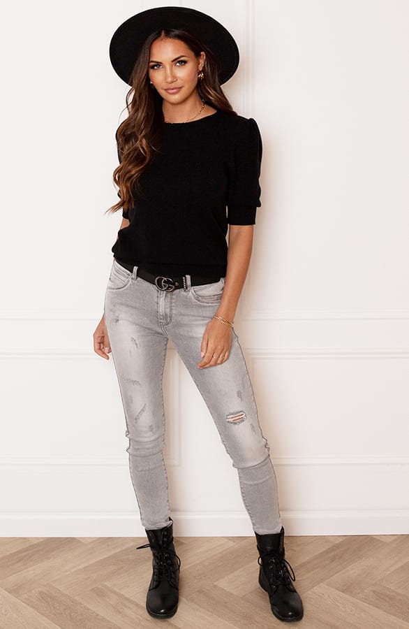 Pailletten Skinny Jeans Evie Grijs – shoparchief — foto 7