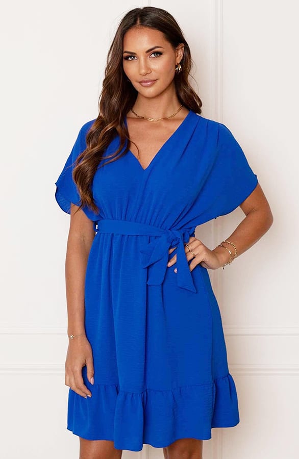 Ruches Jurk Mandy Kobalt – shoparchief
