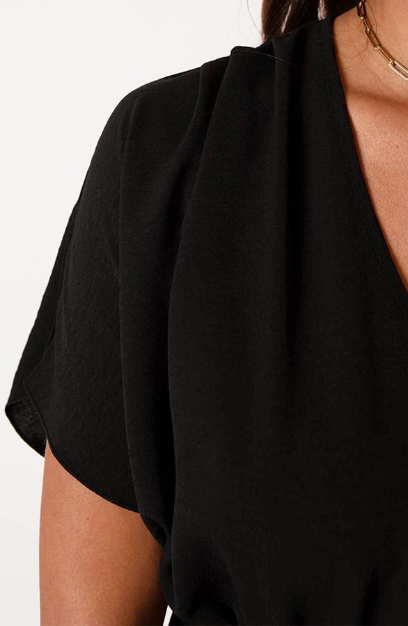 Ruches Jurk Mandy Zwart – shoparchief — foto 10