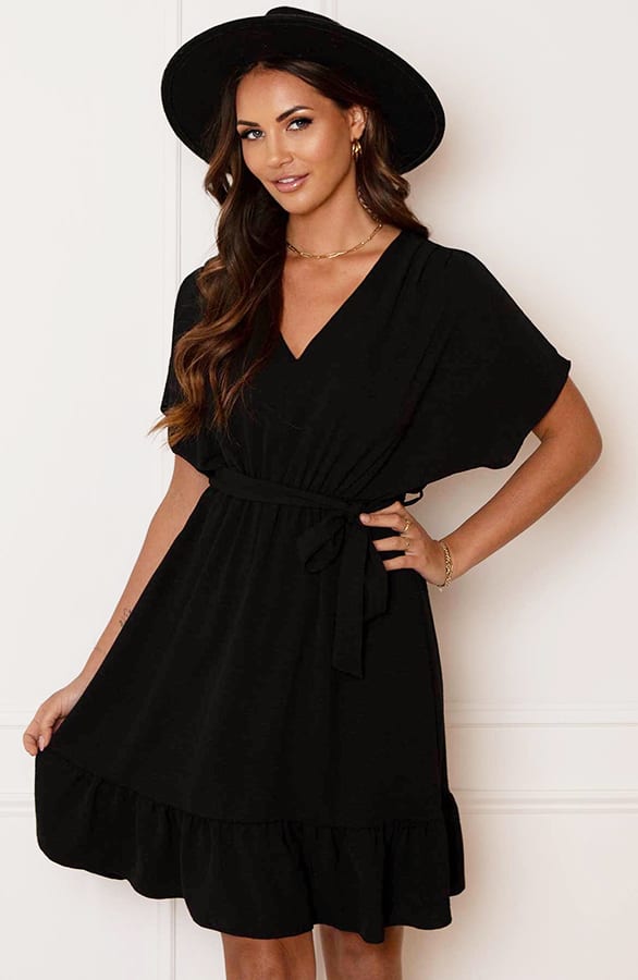 Ruches Jurk Mandy Zwart – shoparchief — foto 4