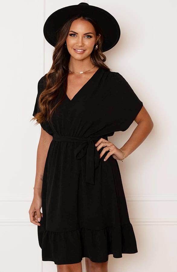 Ruches Jurk Mandy Zwart – shoparchief — foto 5