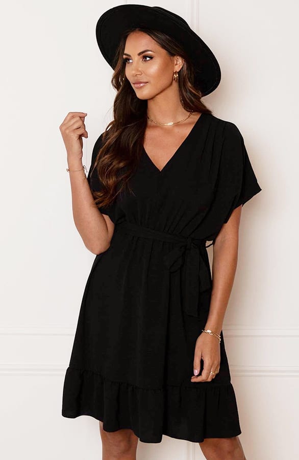 Ruches Jurk Mandy Zwart – shoparchief — foto 6