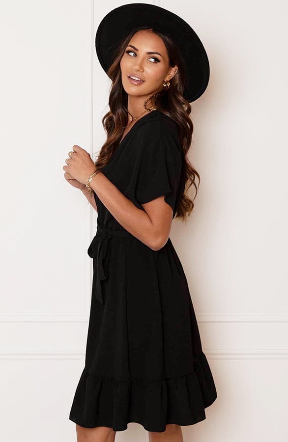 Ruches Jurk Mandy Zwart – shoparchief — foto 7
